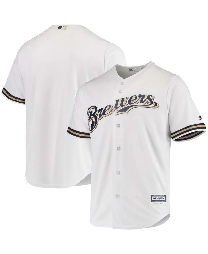 Men's White Milwaukee Brewers Home Official Cool Base Jersey