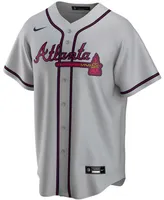 Men's Ronald Acuna Jr. Gray Atlanta Braves Road Replica Player Name Jersey