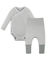 Earth Baby Outfitters Girls Bodysuit and Pants, 2 Piece Set