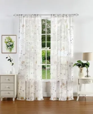 Martha Stewart Collection Marthas Garden Poletop Curtain Panel Sets Created For Macys