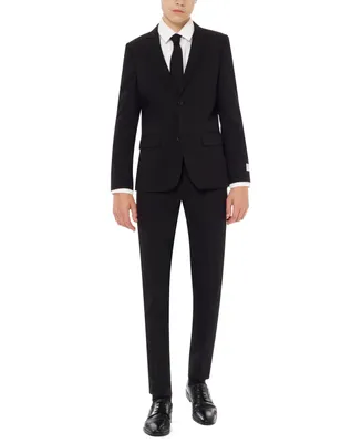 OppoSuits Big Boys Black Knight Slim Fit Solid Suit