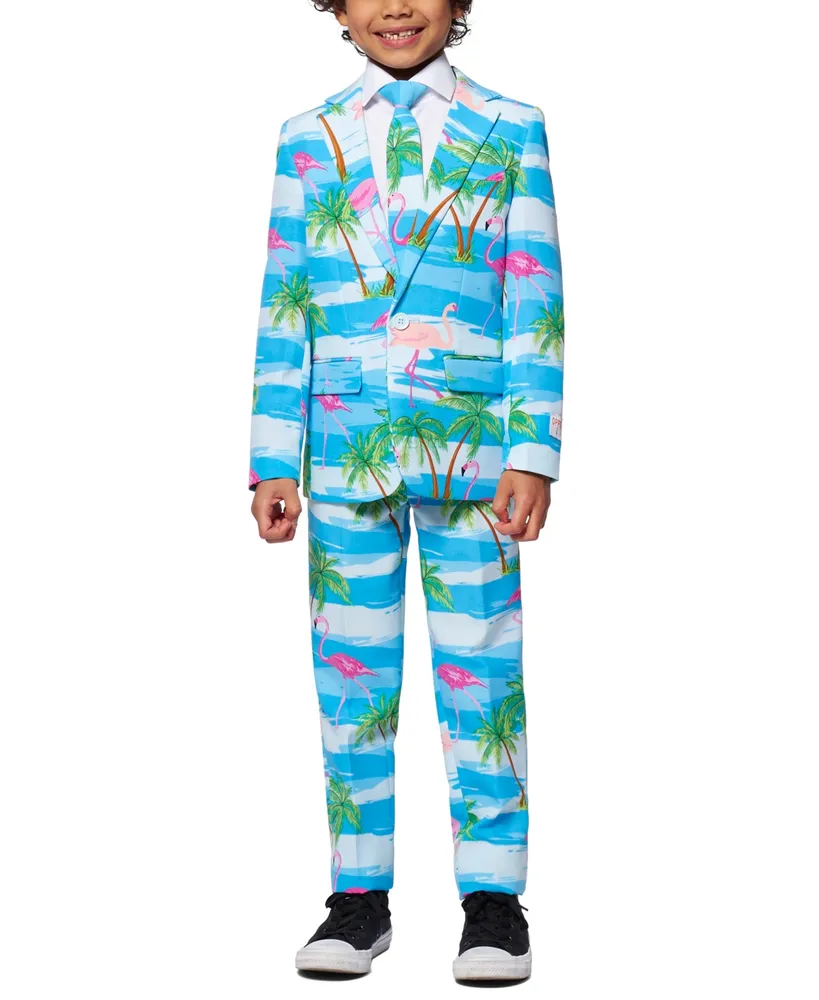 OppoSuits Toddler and Little Boys 3-Piece Flaminguy Suit Set