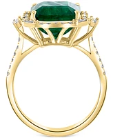 Effy Emerald (5-1/2 ct. t.w.) & Diamond (1/2 Statement Ring 14k Gold or White