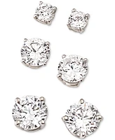 Certified Colorless Diamond Stud Earrings in 18k White Gold (1-1/2 ct. t.w.)