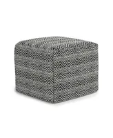 Hendrik Square Woven Outdoor and Indoor Pouf