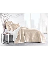 Closeout! Hotel Collection Variegated Stripe Velvet Coverlet Set, Full/Queen, Exclusively at Macy's