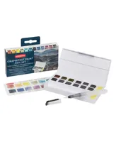 Derwent Graphitint Paint Pan Set, 19 Pieces