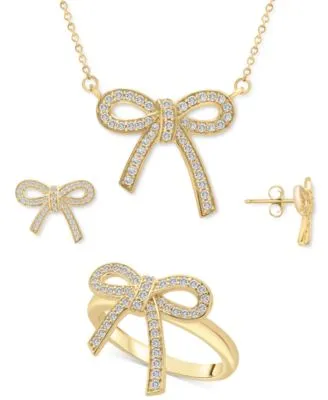Wrapped Diamond Bow Jewelry Collection In 14k Gold Created For Macys