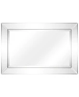 Empire Art Direct Solid Wood Frame Covered with Beveled Clear Mirror Panels