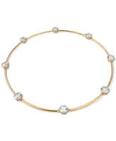 Swarovski Gold-Tone Crystal Studded Choker Necklace, 14-1/8" + 2" extender