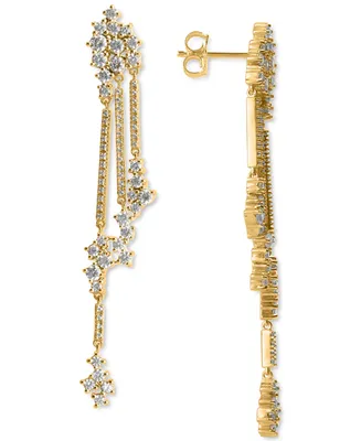 Diamond Cluster Dangle Earrings (1-1/2 ct. t.w.) in 14k Gold