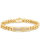 Men's Diamond (1/2 ct. t.w.) Id Bracelet in Sterling Silver (Also in 14k Gold Over Silver