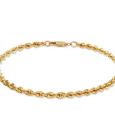 Rope Link Chain Bracelet in 14k Gold