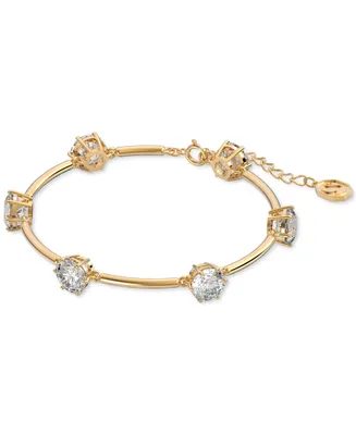 Swarovski Gold-Tone Crystal Studded Bangle Bracelet