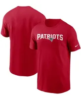 Men's Red New England Patriots Team Wordmark T-shirt