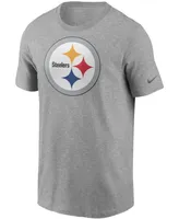 Men's Nike Heathered Gray Pittsburgh Steelers Primary Logo T-shirt