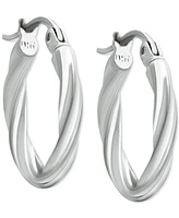 Giani Bernini Oval Twist Small Hoop Earrings, 15mm, Created for Macy's