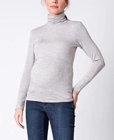 Seraphine Women's Maternity Nursing Roll Neck Top