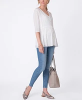 Seraphine Women's Maternity Confetti Fleck Woven Blouse