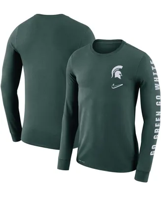 Nike Men's Green Michigan State Spartans Local Mantra Performance Long Sleeve T-Shirt