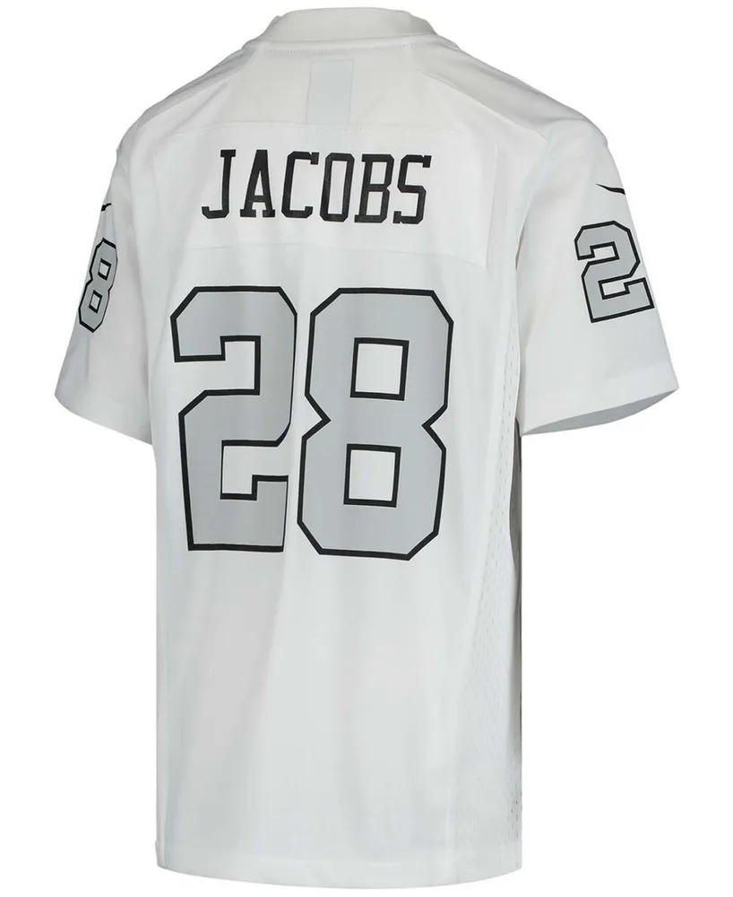Nike Big Boys and Girls Josh Jacobs White Las Vegas Raiders Color Rush Game Jersey