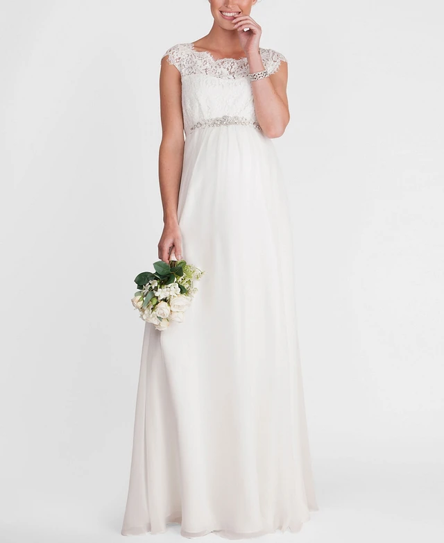 macys maternity dresses formal Motherhood Maternity Off-The-Shoulder Long Sleeve Maternity Maxi Gown