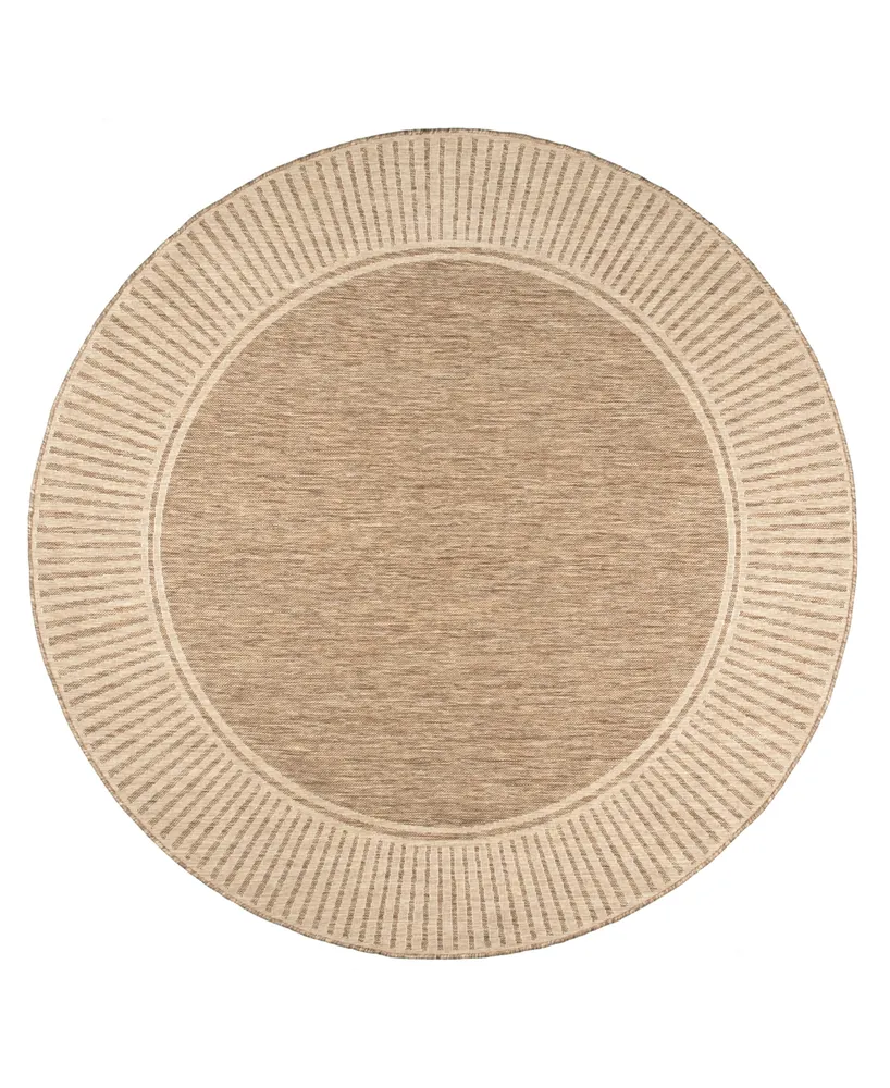 nuLoom Cabana GBCB02B 6' x 6'7" Round Outdoor Area Rug