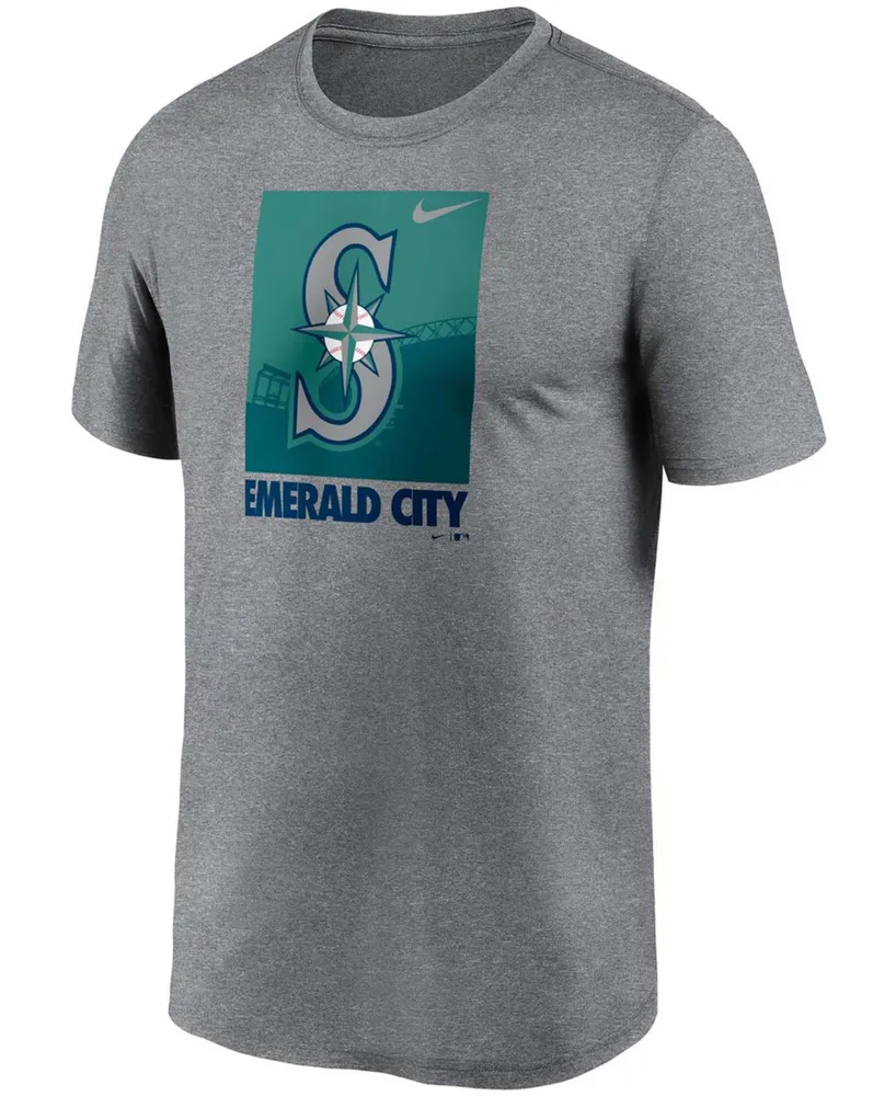 Men's Heathered Gray Seattle Mariners Local Logo Legend T-shirt