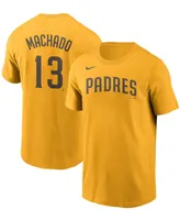 Men's Manny Machado Gold San Diego Padres Name Number T-shirt