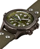 Hamilton Men's Khaki Aviation X-Wind Green Textile Strap Watch 45mm