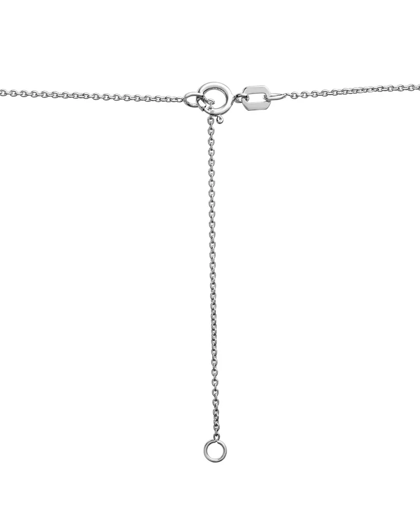 Wrapped in Love Diamond Clover Pendant Necklace (1/2 ct. t.w.) in 14k White Gold, 16" + 2" extender, Created for Macy's