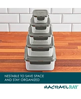 Rachael Ray Stacking 10-Pc. Square Food Storage Container Set