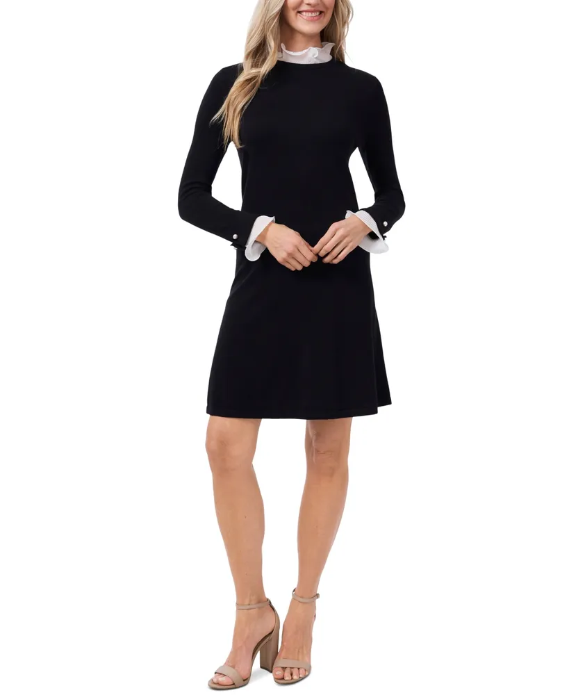 Riley Pearl Embellished Sweater Dress