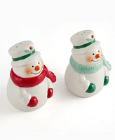 Winterberry Snowman Salt & Pepper Shaker Set