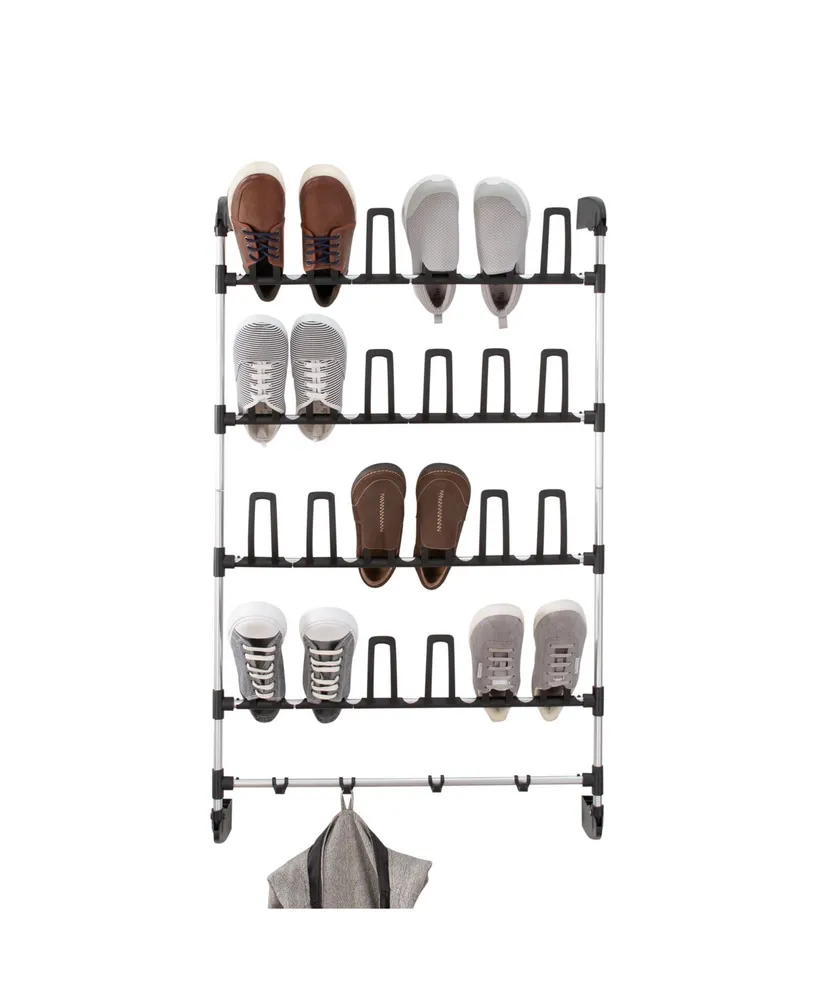 Neu Home Over The Door Shoe Rack with Accessory Hooks