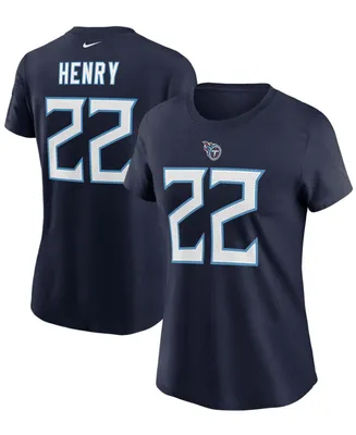 Women's Derrick Henry Navy Tennessee Titans Player Name Number T-shirt