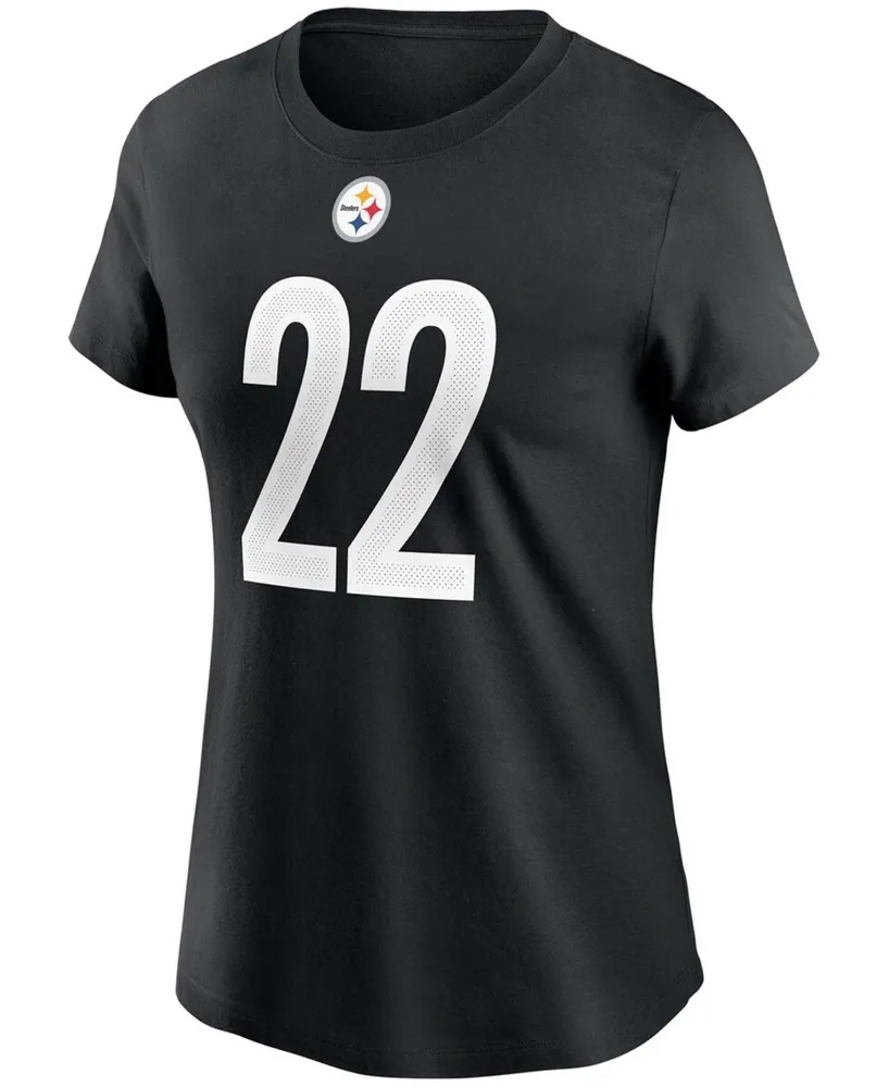 Women's Najee Harris Black Pittsburgh Steelers 2021 Nfl Draft First Round Pick Player Name Number T-shirt
