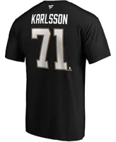 Men's William Karlsson Black Vegas Golden Knights Authentic Stack Player Name and Number T-shirt