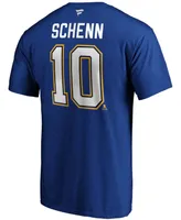 Men's Brayden Schenn Blue St. Louis Blues Authentic Stack Player Name and Number T-shirt