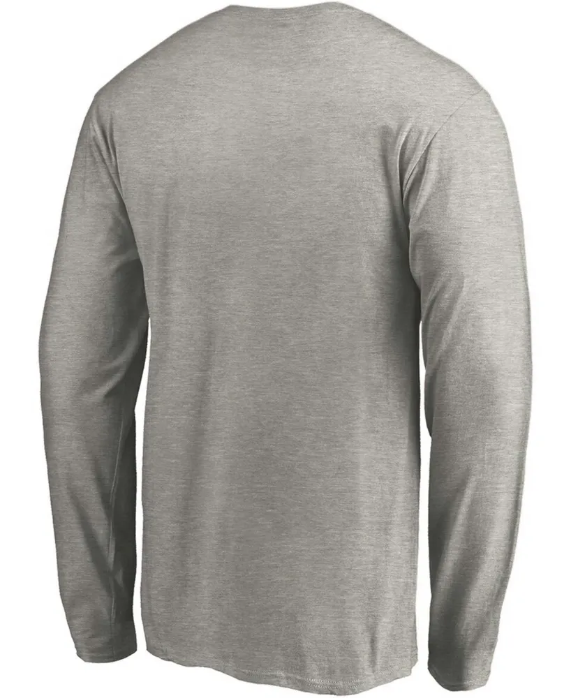 Men's Heather Gray Seattle Kraken Big and Tall Primary Logo Long Sleeve T-shirt