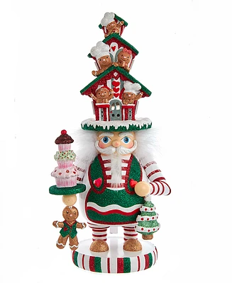 Kurt Adler Lighted Gingerbread House Hat Nutcracker