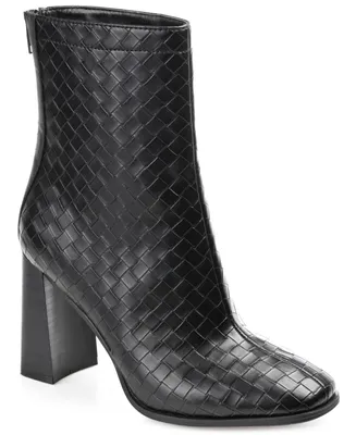 Journee Collection Women's Brielle Woven Booties