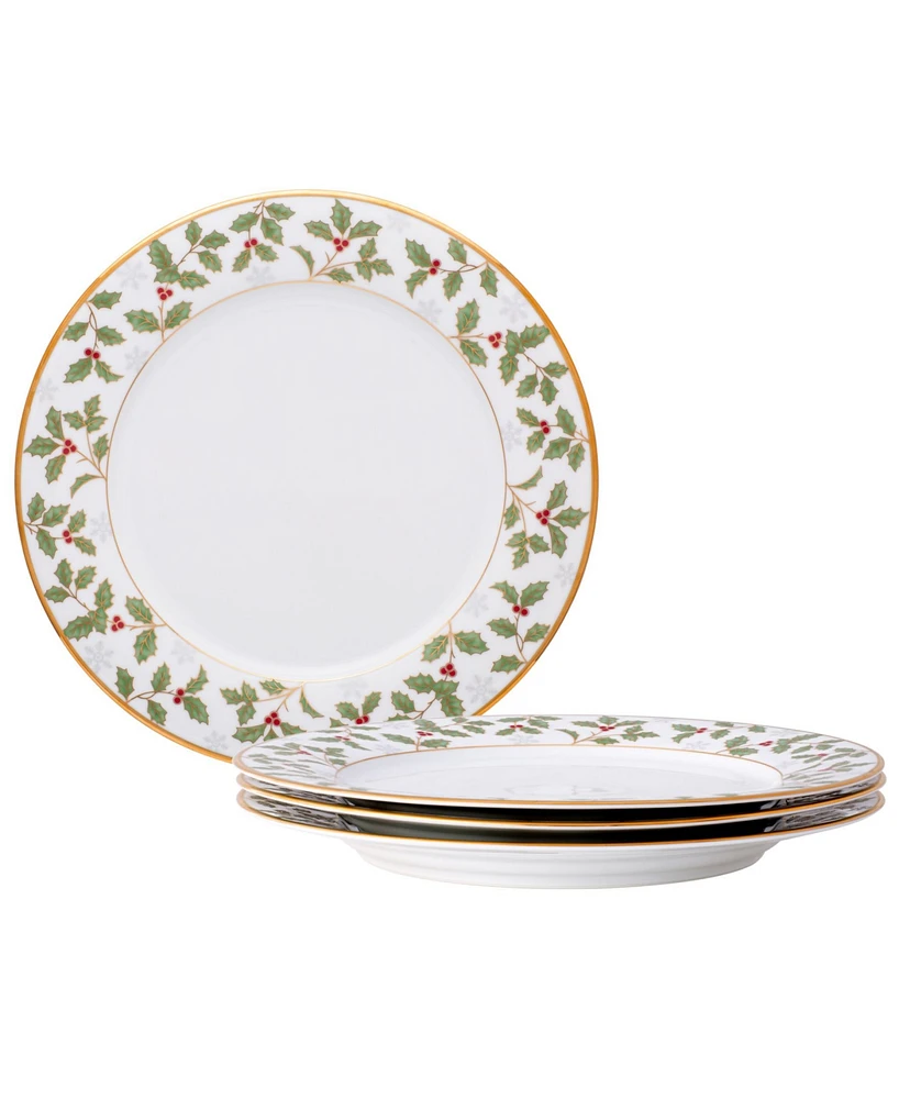 Holly Berry 10.5" Dinner Plate, Set of 4