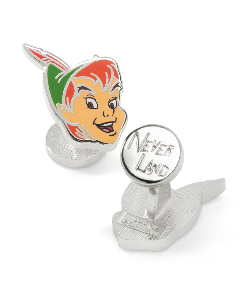 Disney Men's Peter Pan Cufflinks - Silver