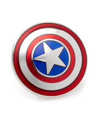 Marvel Men's Captain America Lapel Pin - Silver