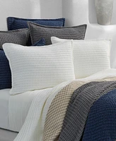 White Sand Pebble Beach Honeycomb Coverlet, King