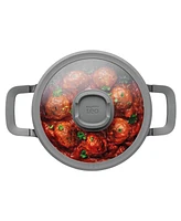 BergHOFF Leo Stone+ Nonstick Ceramic 8" Stock Pot with Lid Recycled, 3qt