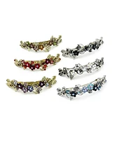 Women's Floral Gardena Crystal Barrette