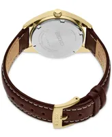 Seiko Women's Essentials Brown Leather Strap Watch 30mm