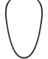 Esquire Men's Jewelry Cubic Zirconia (4mm) Tennis Necklace 22" (Also Black Spinel), Created for Macy's